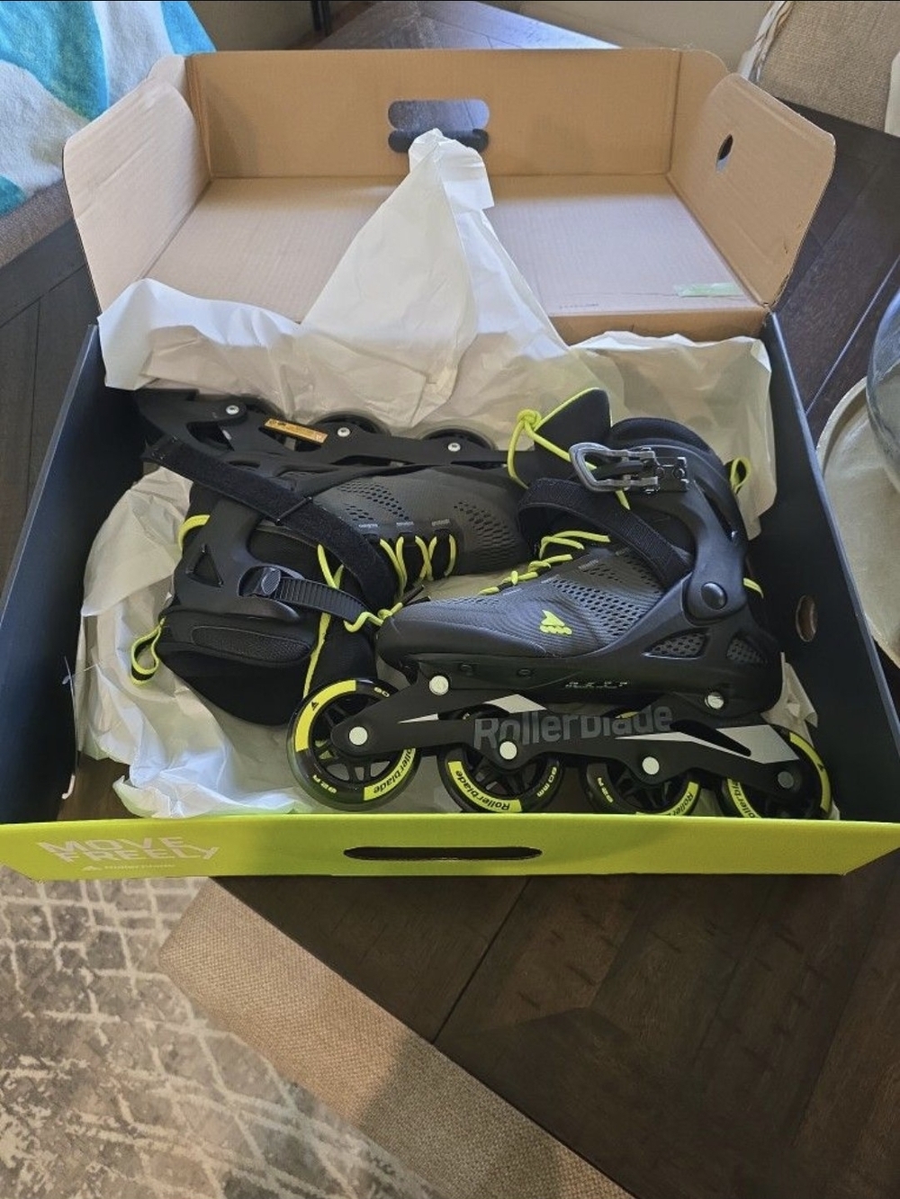 Womens Macroblade 80 Inline Skates ~ Black and Lime Green ~ NWT $89 - Picture 2 of 5